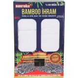Barutoğlu Bambu İhram (1250 Gr.)2 Parça, Hafif, Ter Emici, İç göstermez - Beyaz - 110 x 220 cm
