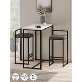 Barvia Bar Masası Gbb - 01 2'li Bar Masa Takımı - Siyah - Antrasit - Gri