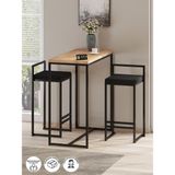 Barvia Bar Masası Gbb - 01 2'li Bar Masa Takımı - Siyah - Atlantik Çam
