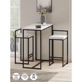Barvia Bar Masası Gbb - 01 2'li Bar Masa Takımı - Siyah - Beyaz