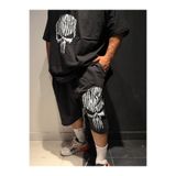 Bas Body FitnessWear Punisher Siyah Büyük Beden Şort Siyah