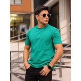 Bas Erkek Yarım Oversize %100 Pamuk Bisiklet Yaka Basic T-Shirt - XL