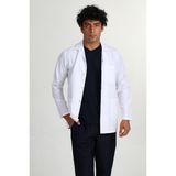 Başak Ceket Boy Erkek Gömlek Yaka Doktor Hemşire Öğretmen Önlüğü (Bhz-8401) - Beyaz
