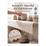 Başak Ev Tekstili 23 Cm Beyaz PVC Dantel Raf Örtüsü Dolap İçi Örtü Runner