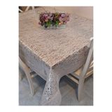 Başak Ev Tekstili Dantel Kenarlı 120x150 cm PVC Muşamba Silinebilir Örümcek Ağı Desenli Masa Örtüsü