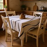 Başak Ev Tekstili Desenli Elyaflı Pvc Muşamba Masa Örtüsü Gri Renk Silinebilir Özellikte - 130 x 150 cm