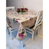Başak Ev Tekstili Elyaflı Pvc Muşamba - Desenli Silinebilir Masa Örtüsü - 100 x 140 cm - Renkli
