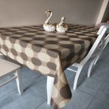 Başak Ev Tekstili Elyaflı Pvc Muşamba - Desenli Silinebilir Masa Örtüsü - 140 cm - Kahverengi