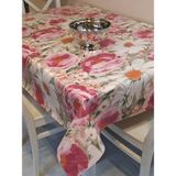 Başak Ev Tekstili Elyaflı Pvc Muşamba - Desenli Silinebilir Masa Örtüsü - 140 x 200 cm - Pembe