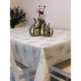 Başak Ev Tekstili Elyaflı Pvc Muşamba - Desenli Silinebilir Masa Örtüsü - 140 x 220 cm - Krem