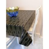 Başak Ev Tekstili Elyaflı Pvc Muşamba - Desenli Silinebilir Masa Örtüsü - 140 x 220 cm - Siyah