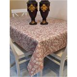 Başak Ev Tekstili Elyaflı Pvc Muşamba - Desenli Silinebilir Masa Örtüsü ( Bordo ) - 130 x 150 cm