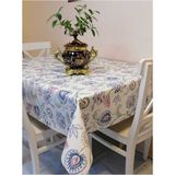 Başak Ev Tekstili Elyaflı Pvc Muşamba - Desenli Silinebilir Masa Örtüsü - Lacivert - 140 x 200 cm