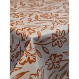 Başak Ev Tekstili Elyaflı Pvc Muşamba - Desenli Silinebilir Masa Örtüsü - Turuncu - 130 x 150 cm