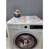 Başak Ev Tekstili Gri Desenli Duck Kumaş Çamaşır ve Kurutma Makinesi Örtüsü 120X60CM - 62 x 62 x 82