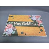 Başak Ev Tekstili Modern Dijital Baskılı Kaydırmaz Taban 40X60 cm Paspas - Balkon, Mutfak ve Kapı Önü - Krem