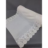 Başak Ev Tekstili Pvc Küpür Dantel Raf ve Dolap Örtüsü Runner Beyaz - 50 x 100 cm
