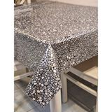 Başak Ev Tekstili Şeffaf 0.018 mm Pvc Muşamba - Desenli Silinebilir Şeffaf Masa Örtüsü - 140 x 200 cm