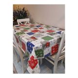 Başak Ev Tekstili Yeni Yıl Desenli Elyaflı PVC Masa Örtüsü – Silinebilir ve Su Geçirmez Muşamba