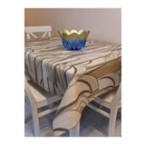 Başak Ev Tekstili(2408) Elyaflı Pvc Muşamba - Desenli Silinebilir Masa Örtüsü (KREM) Bej-140 x 280