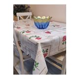 Başak Ev Tekstili(2527) Elyaflı Pvc Muşamba - Desenli Silinebilir Masa Örtüsü Pembe-140 x 140