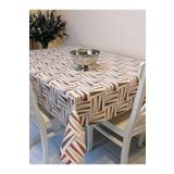 Başak Ev Tekstili(274) ELYAFLI PVC MUŞAMBA DESENLİ SİLİNEBİLİR MASA ÖRTÜSÜ KAHVE140 x 220