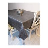 Başak Ev Tekstili(3536) Elyaflı Pvc Muşamba - Desenli Silinebilir Masa Örtüsü Siyah-140 x 140