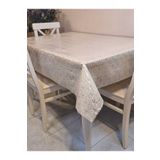 Başak Ev Tekstili(638) Ithal Pvc Muşamba - Desenli Silinebilir Masa Örtüsü Bej-140 x 180