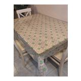 Başak Ev Tekstili(667) Ithal Pvc Muşamba - Desenli Silinebilir Masa Örtüsü Yeşil-140 x 140