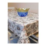 Başak Ev Tekstili(86)- Elyaflı Pvc Muşamba - Desenli Silinebilir Masa Örtüsü KAHVE-140 x 240