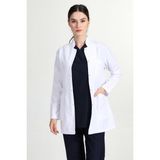 Başak Önlük Kadın Ceket Boy Hakim Yaka Doktor Hemşire Öğretmen Önlüğü Beyaz YŞN-1401 - 46