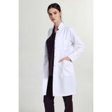 Başak Önlük Kadın Uzun Hakim Yaka Doktor Hemşire Öğretmen Önlüğü Beyaz - 36
