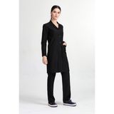 Başak Önlük Takım Siyah Iş Personel Hastane Doktor Hemşire Öğrenci Temizlik Önlüğü ( Asf-2801) - 42 - Mor - Siyah