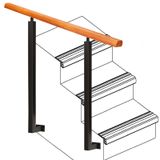 Basamak Küpeşte Korkuluk Korkuluk Merdiven Korkuluk Açık Sundurma Basamakları Yan Duvarlar Korkuluk - Ayarlanabilir 270 ° Açılı Braketli Modern Ahşap Küpeşte Decking Ray Çift Direkli Tutunma Rayları
