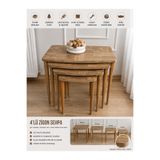 BAŞARAN CONCEPT Premium 1 .Sınıf MDF Meşe Blok Ahşap Görünümlü MDF Üst Tabla Doğal Vernikli Gürgen Ayaklar