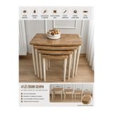 BAŞARAN CONCEPT Premium 1 .Sınıf MDF Meşe Blok Ahşap Görünümlü MDF Üst Tabla Gürgen Lake Boyalı Ayaklar