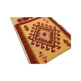 Başaran Tekstil Antik Kilimden Motosiklet, Elektrikli Bisiklet, Heybesi 2 Gözlü Kilim Çanta, Turuncu
