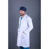 Başaran Uniforma Erkek Ceket Yaka Uzun Kollu Uzun Boy Doktor, Eczacı, Hemşire, Öğretmen, Laboratuvar Önlüğü - Alpaka Kumaş - Beyaz - 46