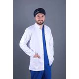 Başaran Uniforma Erkek Hakim Yaka Uzun Kollu Orta Boy Doktor, Eczacı, Hemşire, Öğretmen, Laboratuvar Önlüğü - Alpaka Kumaş - Beyaz - 50