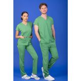 Başaran Uniforma Tek Üst Unisex Kalıp Fıstık Yeşili Likralı Hemşire / Doktor Forması Scrubs - Doktor/Hemşire Kıyafetleri - XL