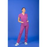 Başaran Uniforma Unisex Kalıp Açık Mor Likralı Hemşire / Doktor Forması Scrubs (Takım) - Doktor/Hemşire Kıyafetleri - XS