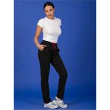 Başaran Uniforma Unisex Kalıp Siyah Tam Lastikli Soft Likralı Hemşire / Doktor Scrubs Tek Pantolon - 44