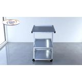 Başarı Medikal Z Tipi 3 Raflı Metal Etajer/etejer/cihaz Sehpası/servis Arabası/çok Amaçlı Dolap - Beyaz