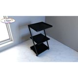 Başarı Medikal Z Tipi 3 Raflı Metal Etajer/etejer/cihaz Sehpası/servis Arabası/çok Amaçlı Dolap - Siyah