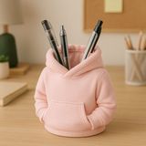 Basart Hoodie Tasarımlı Dekoratif Kalemlik | Ofis & Çalışma Masası Organizer - Pembe
