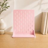 Basart Modüler Masaüstü Pegboard Organizer Seti – Kalemlik, Raf ve Kancalı Düzenleyici Panel | Ofis, Çalışma Masası ve Hobi Alanları Için Çok Amaçlı Organizer - Pembe
