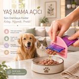 Basart Yaş Mama Açacağı ve Sıkacağı Kedi Köpek Yaş Mama Paketi Sıkma Aparatı Israf Önleyici Hijyenik Pratik - Pembe