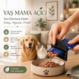 Basart Yaş Mama Açacağı ve Sıkacağı Kedi Köpek Yaş Mama Paketi Sıkma Aparatı Israf Önleyici Hijyenik Pratik - Siyah