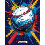 Baseball Sketchbook: Creative Baseball Themed Art Notebook, Blank Drawing & Sketch Pages for Baseball Fans, Kids, Teens, and Adults – Sports Art Sketch Pad.