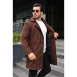 BASEL.CO Erkek Premium Apoletli Trençkot Pardesü - 100 cm uzunluk